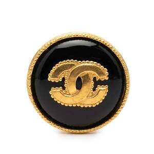 Chanel Cc Logo Brooch Gold-Tone Metal #256862C13B